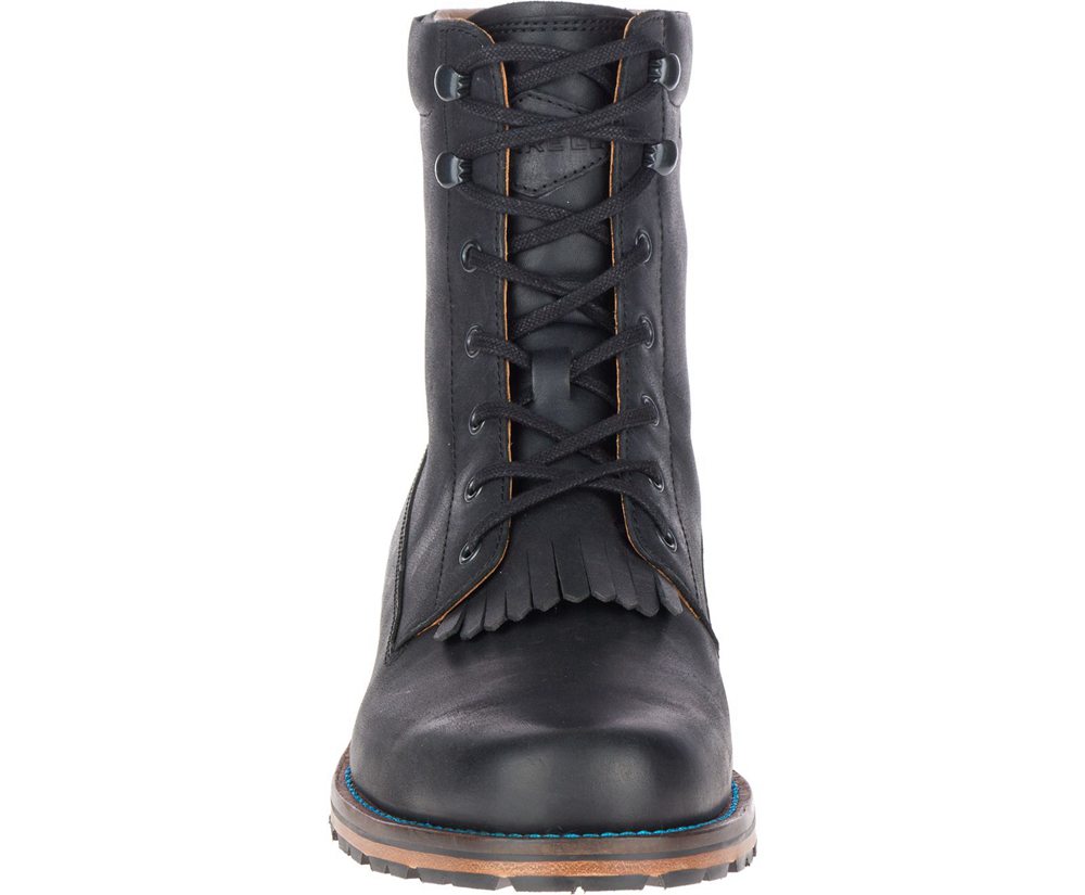 Merrell Boots Black - Wayfarer Lace Leather - Mens 53BLWXHGU